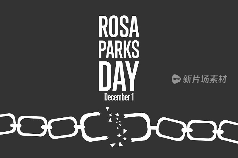 Rosa Parks Day. Holiday concept. Template for background, banner, card, poster with text inscription. Vector EPS10 illustration.
